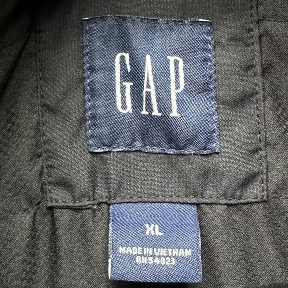 GAP Jacket Mens Size XL Quilted Lined Full Zip Long Sleeve Outdoor Nylon Black - Picture 10 of 14